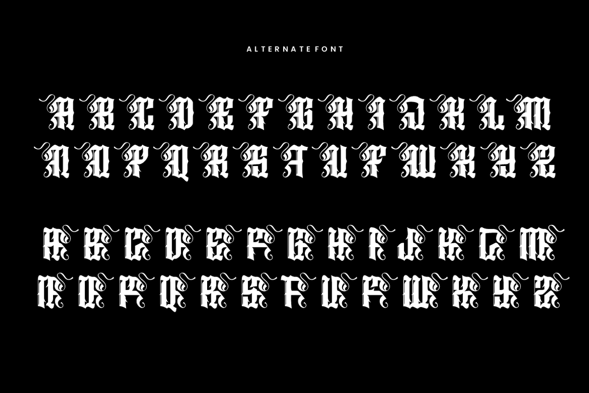 Hole Blofez - Old English Font, a Blackletter Font by QR Design Studio (Photo 7 of 9)