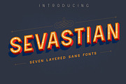 Sevastian Layered Typefaces, a Font by Adam Fathony (Thumbnail 1 of 10)