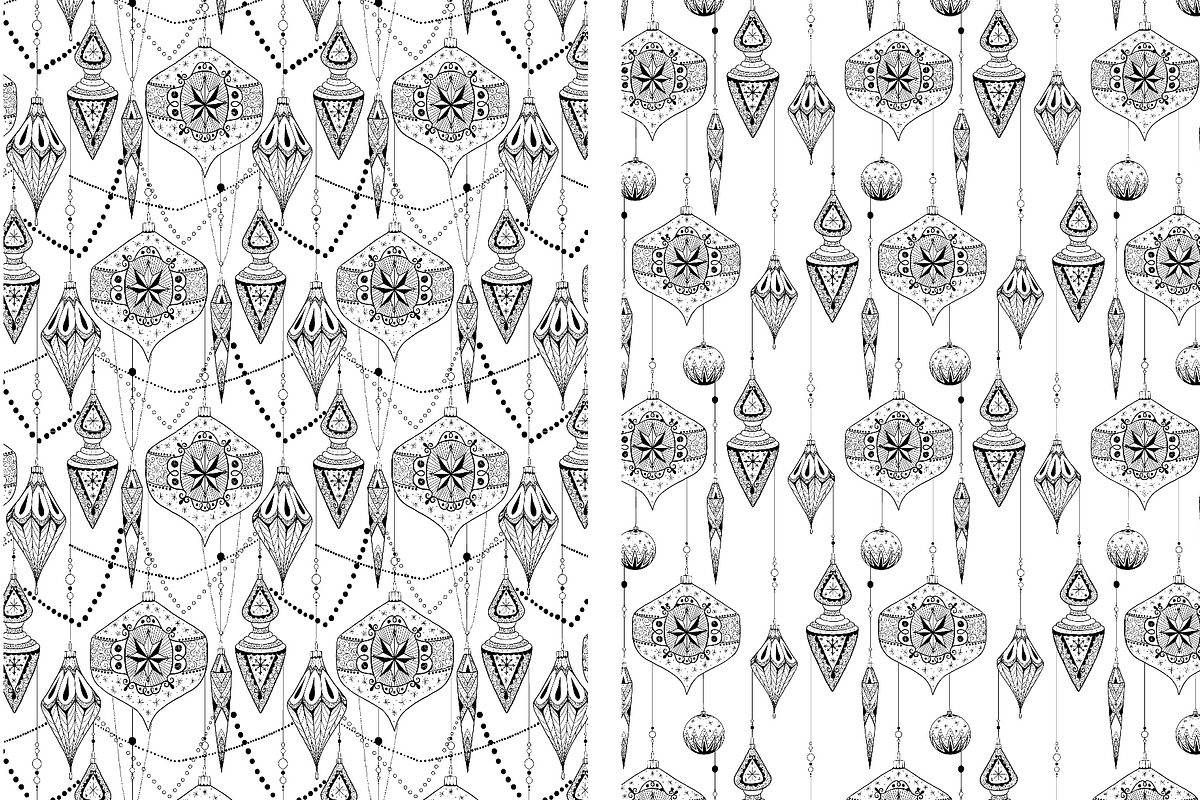 10 Christmas detailed patterns, a Pattern Graphic by AnastasiaFears (Photo 4 of 6)