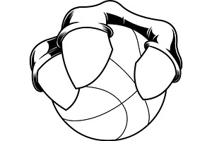 Black And White Bull Claw, an Illustration by HitToon