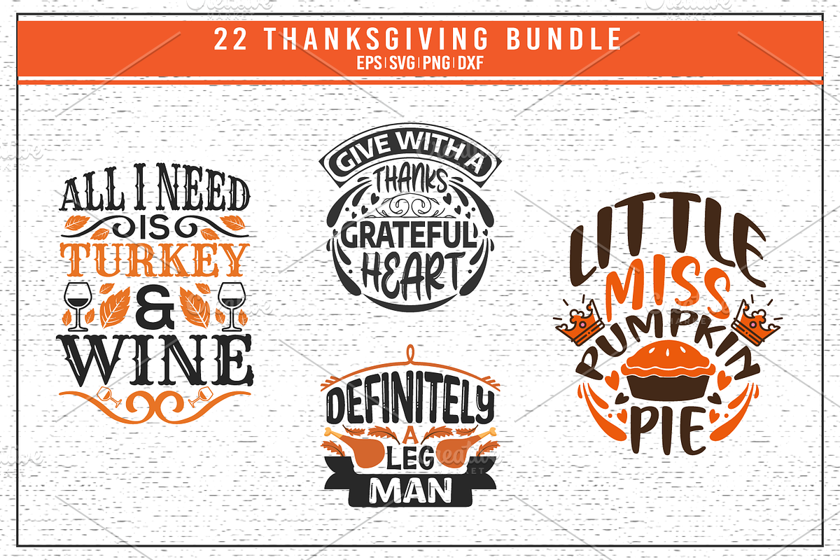 Thanksgiving quotes svg bundle, a Graphic by Uniquesvg99 (Photo 2 of 5)