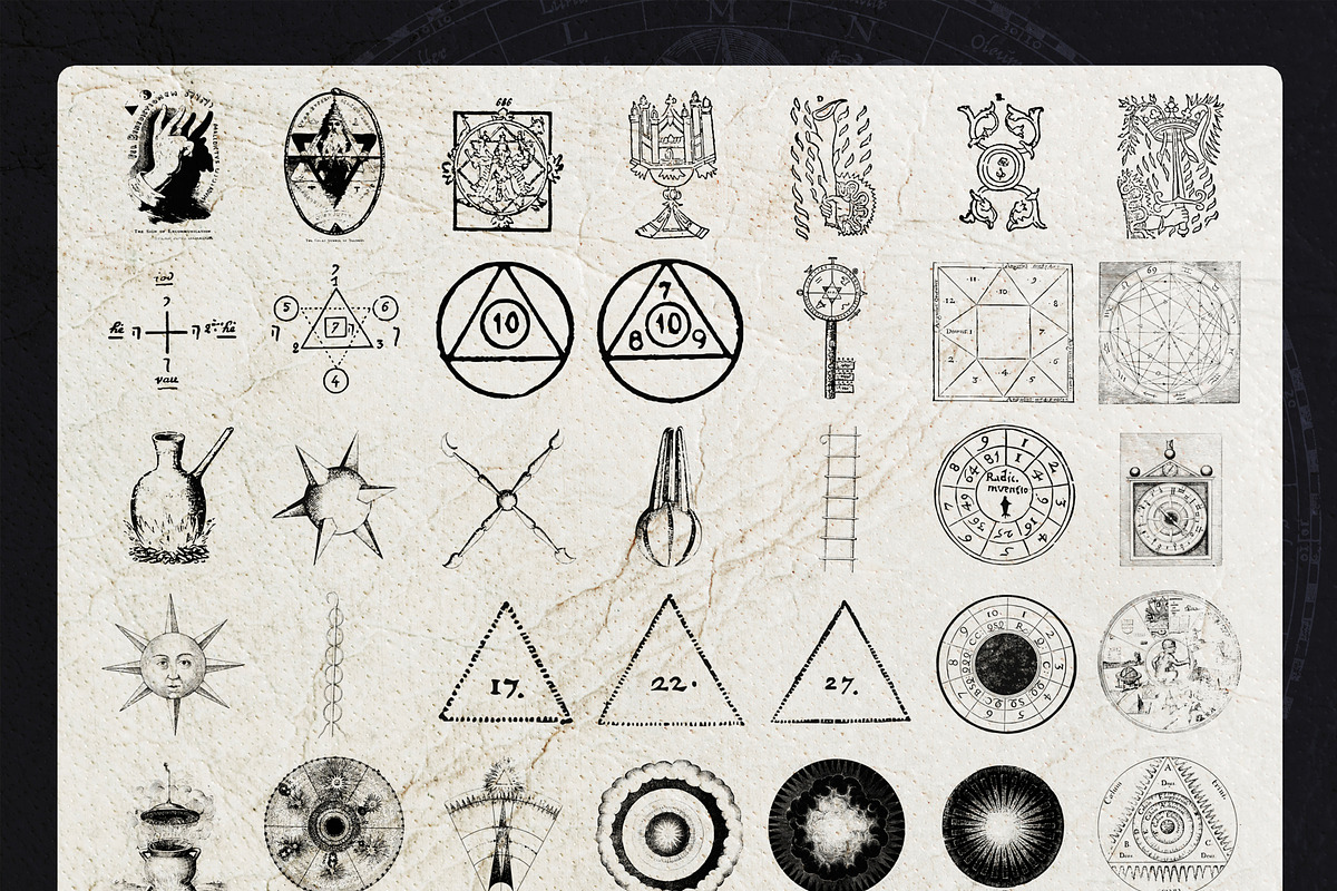 98 Procreate mystic / ocult stamps, a Brush Add-On by Endete & Mazak brushes (Photo 2 of 6)