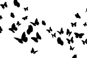 Black butterfly silhouettes, an Animal Illustration by Yayasya (Thumbnail 3 of 3)