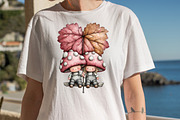 Whimsical Mushroom Couple Clipart Bu, an Illustration by SVGArt (Thumbnail 7 of 8)