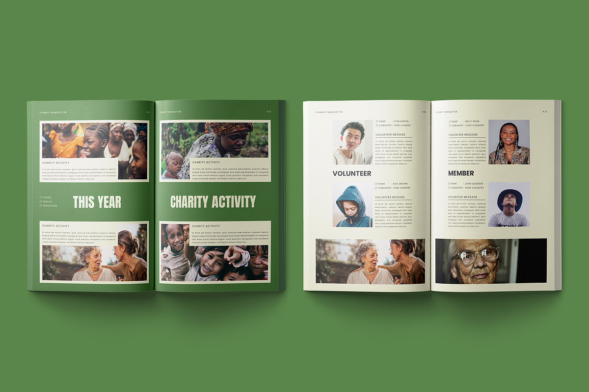 Charity Newsletter Brochure Template, a Brochure Template by Designsoul14 (Photo 7 of 8)