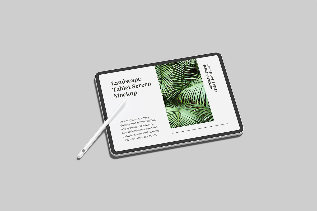 Landscape Tablet Screen Mockup, an iPad Mockup by Graphiculon (Photo 10 of 11)