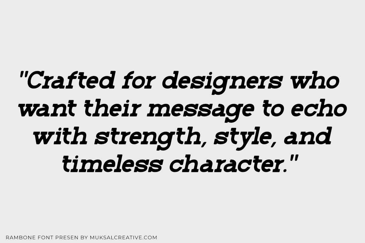 Rambone, a Slab Serif Font by Muksal Creative (Photo 5 of 15)