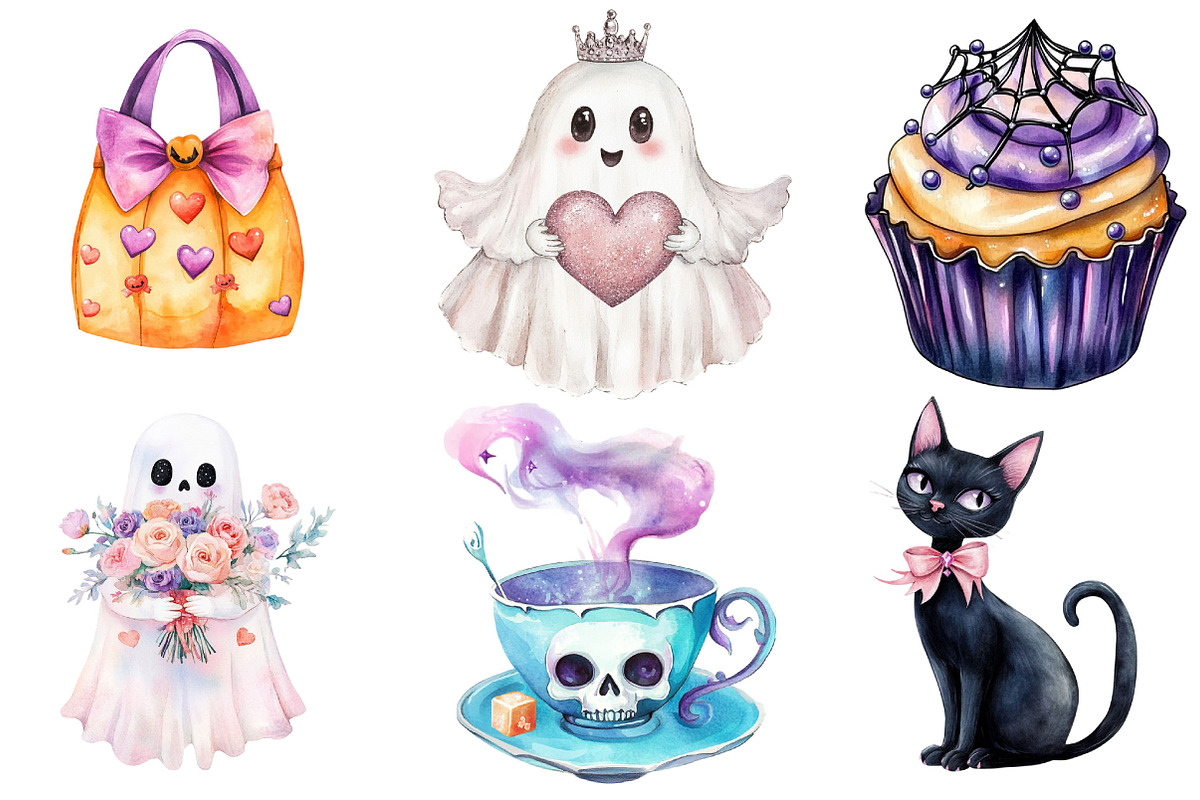 Coquette Sparkly Halloween Clipart, an Illustration by Dream Creation (Photo 4 of 6)