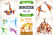 Soccer Posters in Mosaic Pattern, a Sport Illustration by TAlex (Thumbnail 1 of 6)