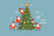 Christmas Gnomes, a Seasonal Illustration by lenlis (Thumbnail 4 of 6)