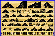 Mountain Path Puzzle Clipart Set, an Object Illustration by Gfx_Store (Thumbnail 1 of 12)