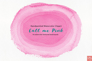 Watercolor background Call me Pink
