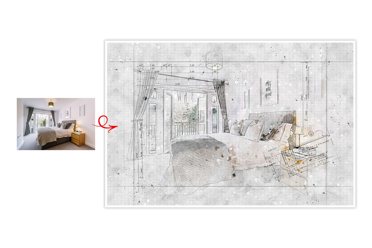 Arch Sketch Photo Effect Template, an Action Add-On by MRI STUDIO (Photo 12 of 33)
