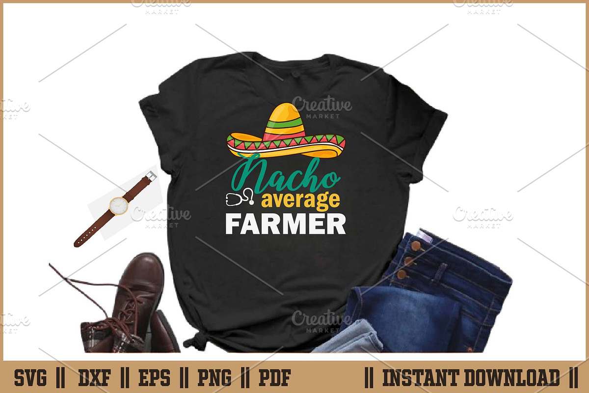 Nacho Average Farmer Cinco De Mayo, an Illustration by Handy Arts Studio (Photo 2 of 3)