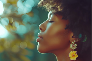 Profile of an African woman with a, a Beauty & Fashion Photo by Lermont51