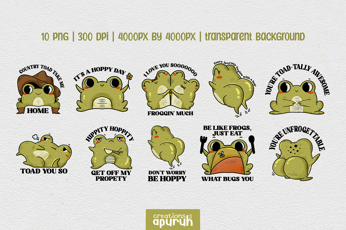 Funny Frog Quotes Sublimation  Tee, an Animal Illustration by creationsbyapuruh (Photo 5 of 6)