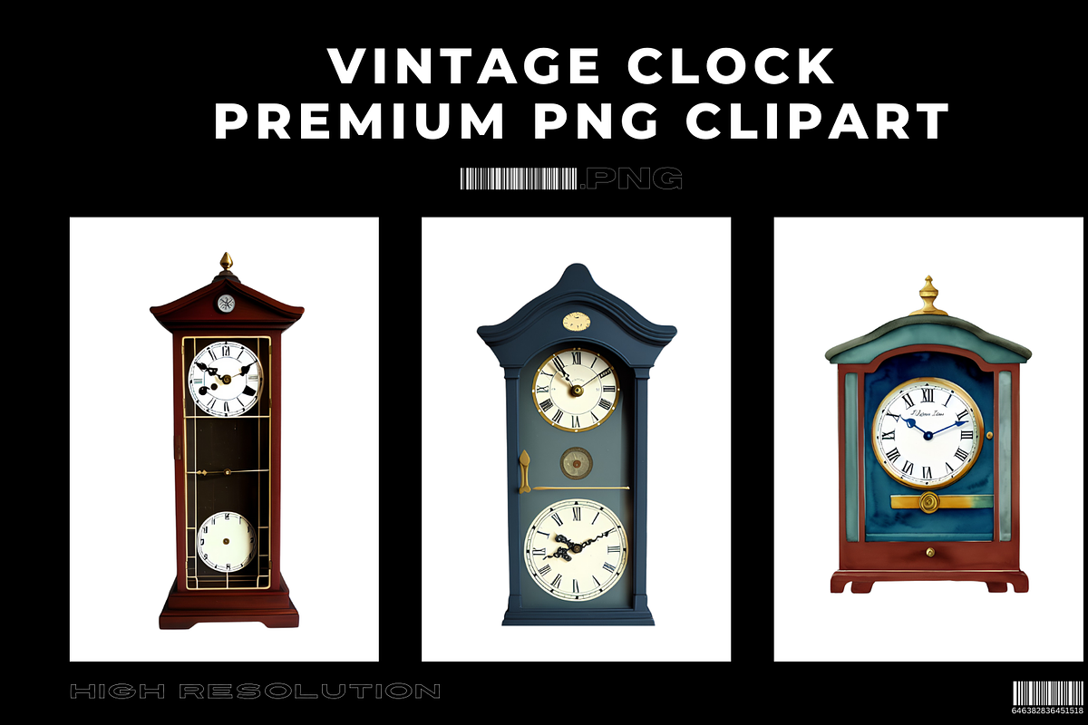 Vintage Clock Premium PNG Clipart, a Graphic by Graphicspixel (Photo 2 of 5)