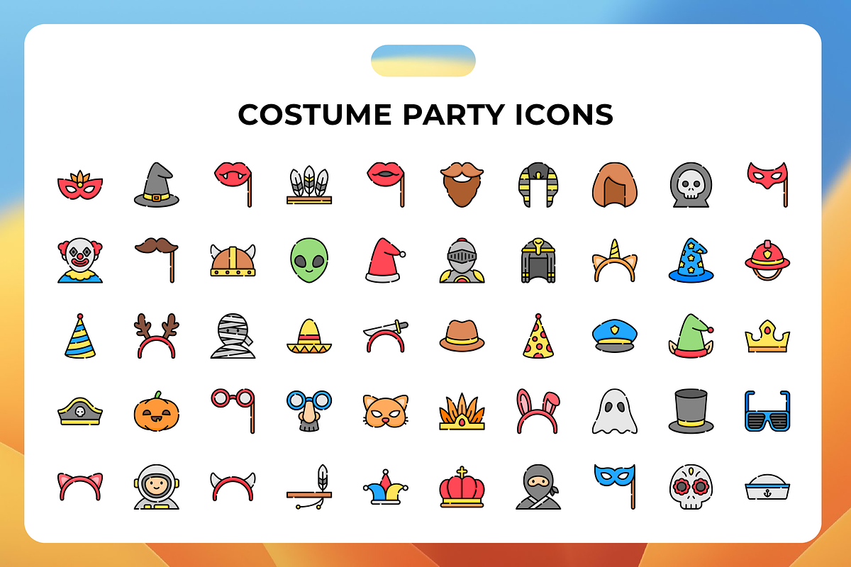 Costume Party Icons, a Duotone Icon by Wencory (Photo 1 of 3)