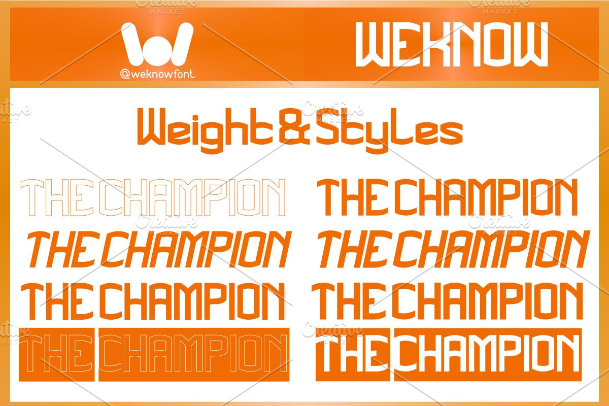 The Champion font, a Sans Serif Font by weknow (Photo 7 of 8)