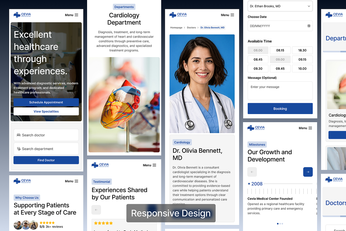 Hospital & Medical Figma Template, an UI Kit Template by Rozepaars Design (Photo 8 of 9)
