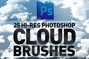 25 Hi-Res Cloud Brushes, a Brush Add-On by Creative Graphics (Thumbnail 1 of 3)