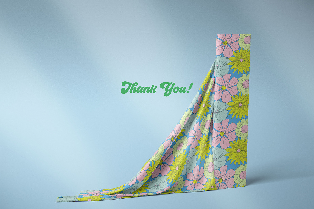Fresh Summer Retro Floral Patterns, a Pattern Graphic by Tiger and Flower (Photo 20 of 20)