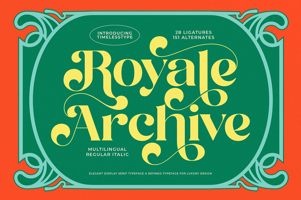 Royale Archive Luxury Display Serif, a Serif Font by timelesstype.co (Photo 1 of 15)