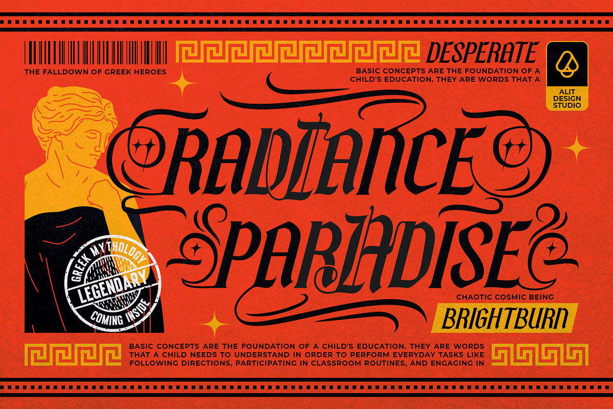 Trust Parade Typeface, a Blackletter Font by alit design (Photo 13 of 17)