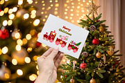 Christmas Santa Train Bundle, a Seasonal Illustration by animatizmagix (Thumbnail 2 of 5)