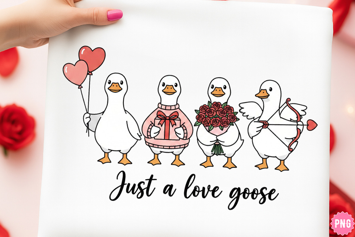 Just a love goose Png, Valentine Goo, an Illustration by SinaCreation (Photo 1 of 11)