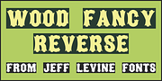 Wood Fancy Reverse JNL, a Font by Jeff Levine Fonts (Thumbnail 1 of 5)