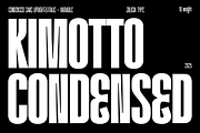 Kimotto Condensed | Condensed Sans, a Sans Serif Font by Jolicia Type (Thumbnail 1 of 12)