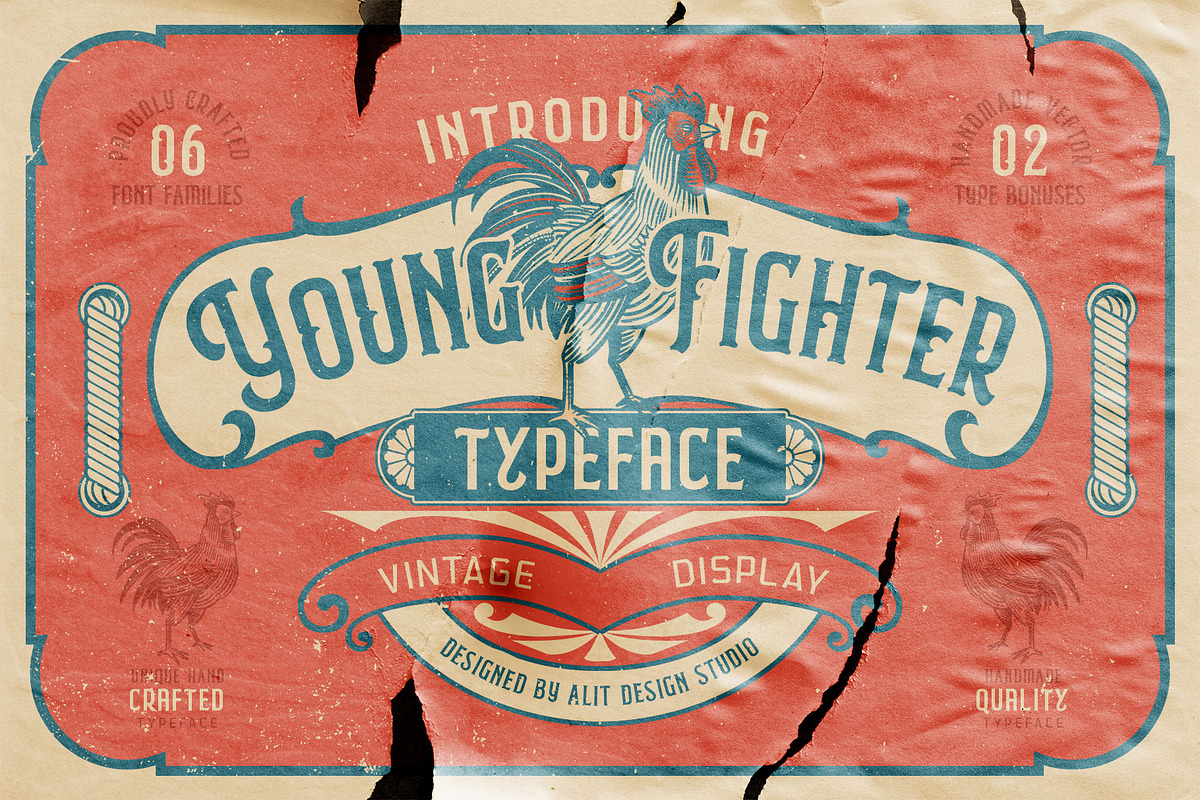Young Fighter Vintage Display, a Serif Font by alit design (Photo 1 of 21)