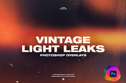 60 Retro Analog Light Leak Overlays