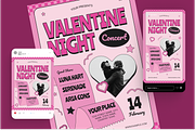 Valentine Concert Flyer Set, a Flyer Template by Annora Studio (Thumbnail 5 of 6)