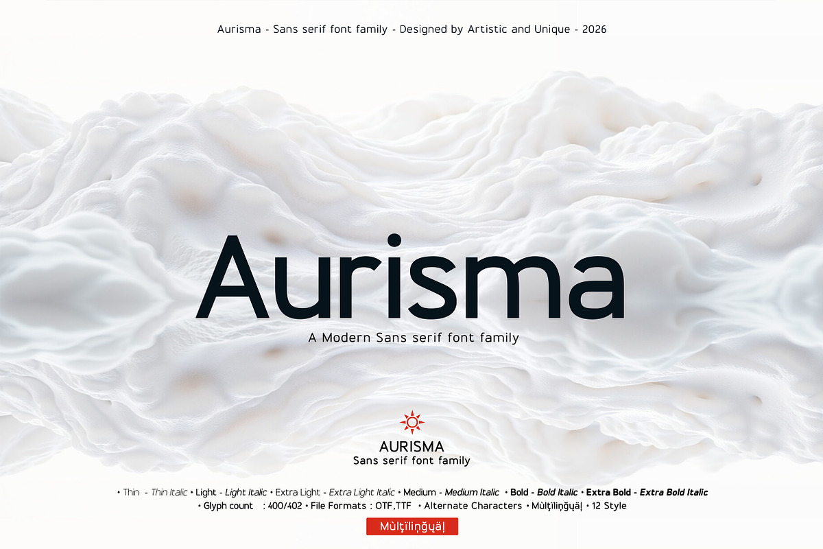 Aurisma - Sans serif font family, a Sans Serif Font by Artistic & Unique (Photo 1 of 15)