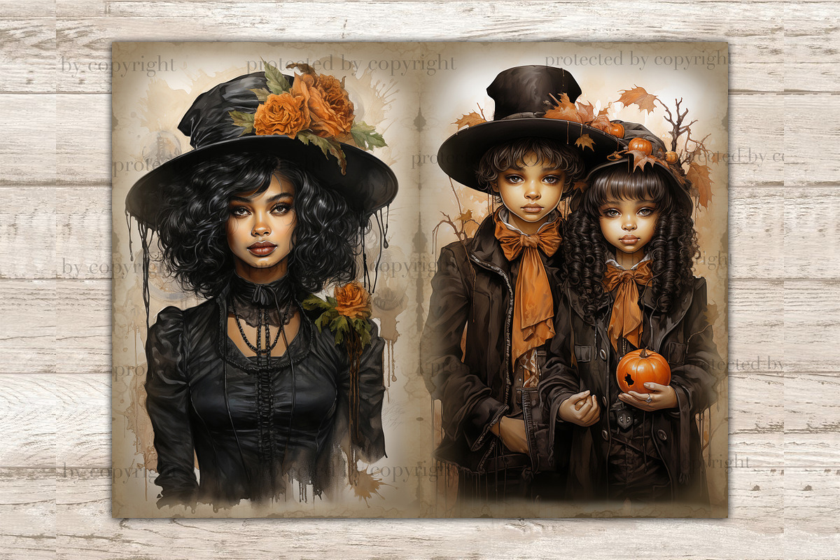 Halloween Journaling Pages, a Person Illustration by GlamArtZhanna (Photo 5 of 9)