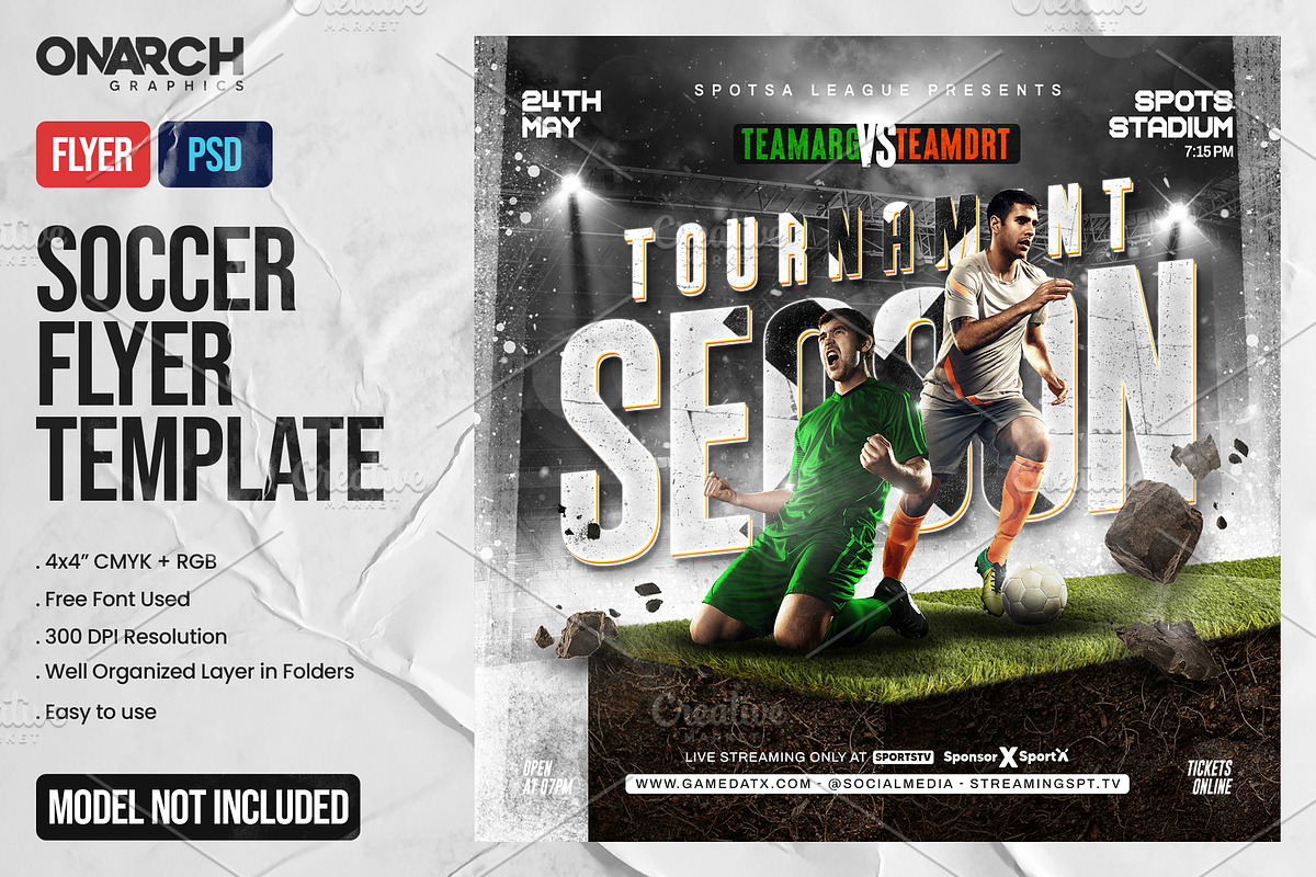5 Soccer Flyer Template, a Flyer Template by OnurDemircan (Photo 6 of 6)