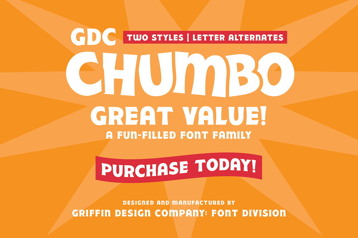 GDC CHUMBO | Retro Font, a Sans Serif Font by GriffinDesignCompany (Photo 9 of 9)