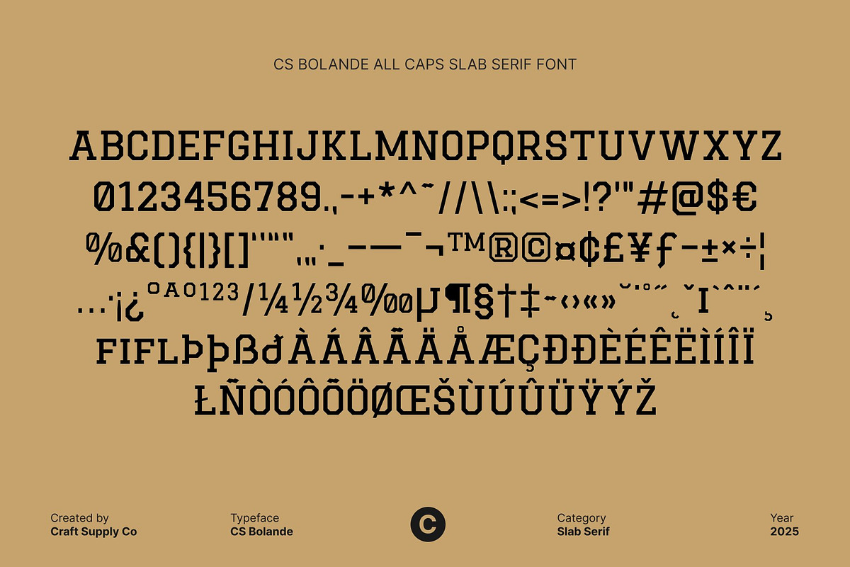 CS Bolande – Slab Serif Font, a Slab Serif Font by Craft Supply Co. (Photo 8 of 8)