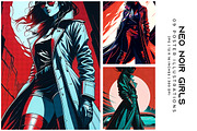 Neo Noir Girls, a Person Illustration by Digital Art Creations (Thumbnail 2 of 8)