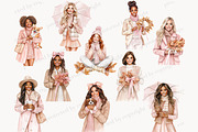 Pink Autumn Clipart, a Seasonal Illustration by GlamArtZhanna (Thumbnail 5 of 8)