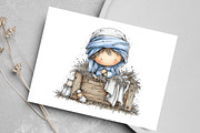 Christmas Nativity Clipart Bundle, an Illustration by Canvas Craft (Thumbnail 6 of 6)