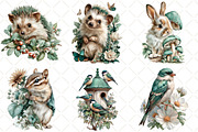 Summer Woodland Animals Clipart, an Illustration by Black Bird Studio (Thumbnail 5 of 5)