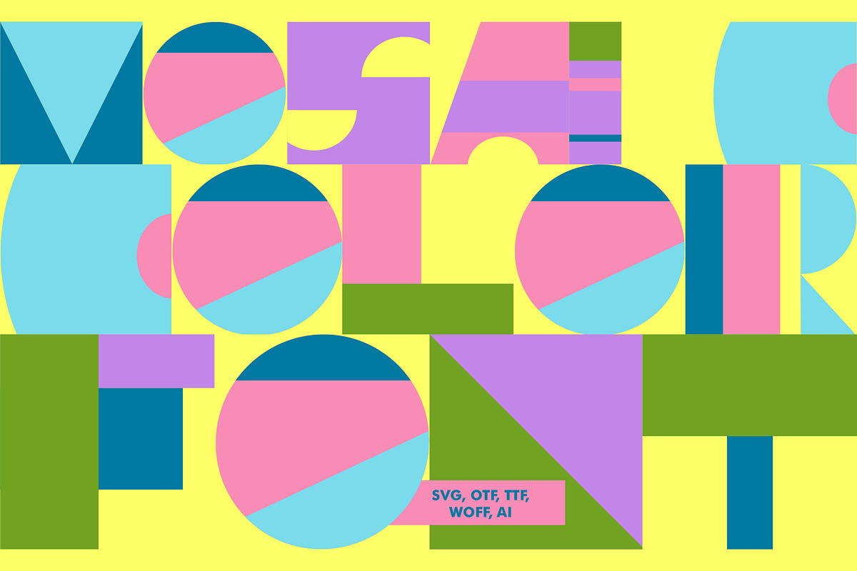 MOSAIC color font