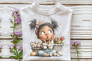 Whimsical Easter Kids Clipart, an Illustration by OK Design (Thumbnail 4 of 6)