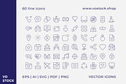 60 Valentines Day Icons, an Icon by vo.stock (Thumbnail 2 of 6)