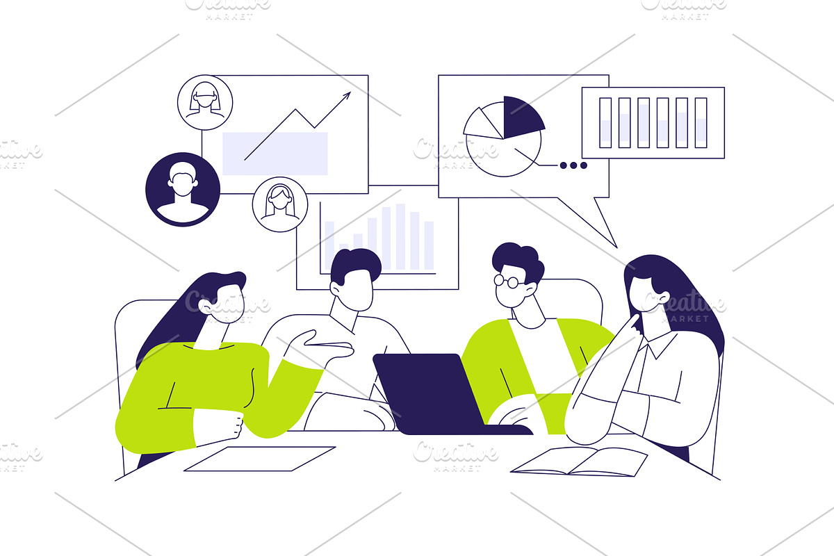 Sociology isolated cartoon vector, an Education Illustration by Visual Generation