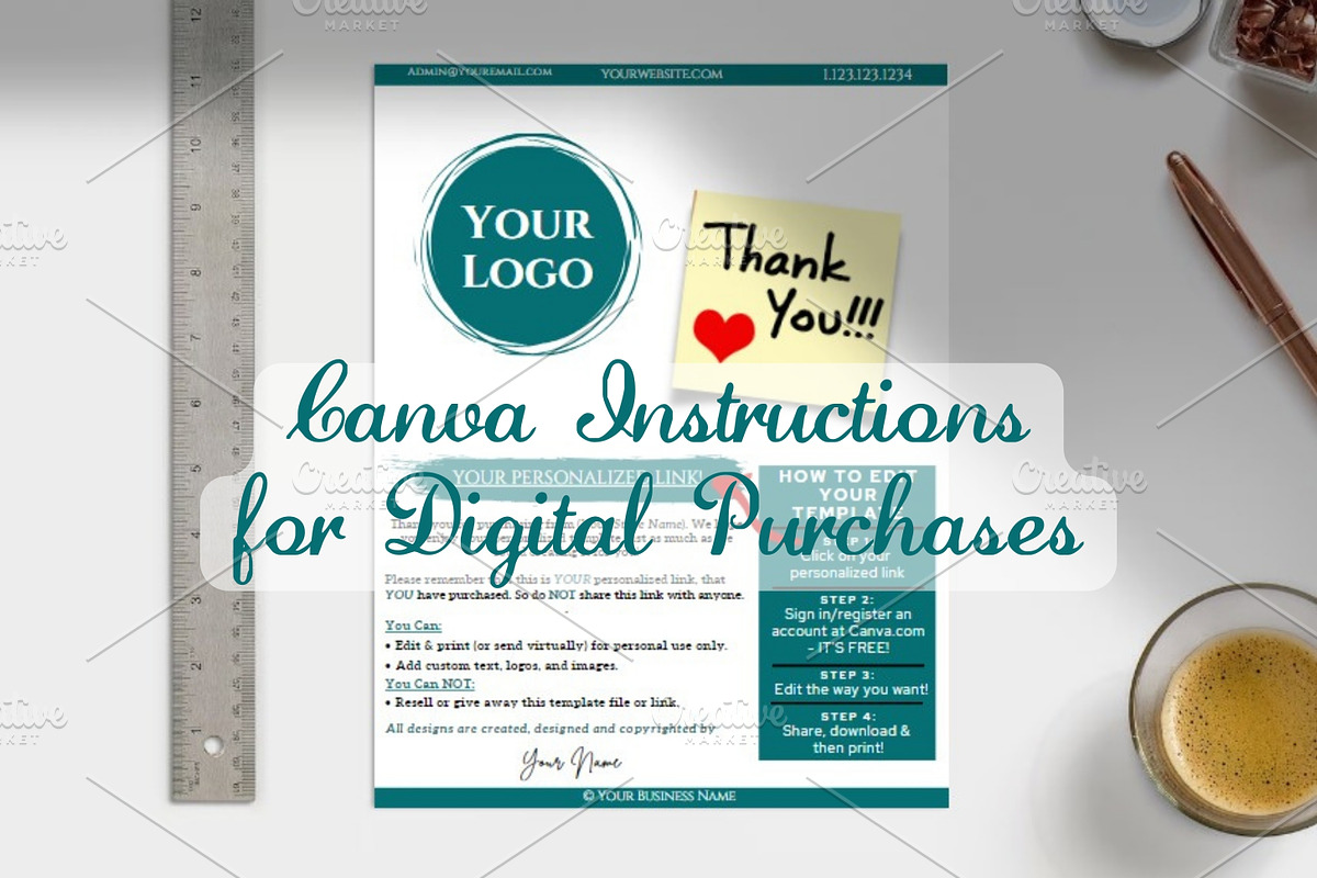 Canva Editing Instruction Templates, a Flyer Template by Sunny Jar Designs (Photo 1 of 5)