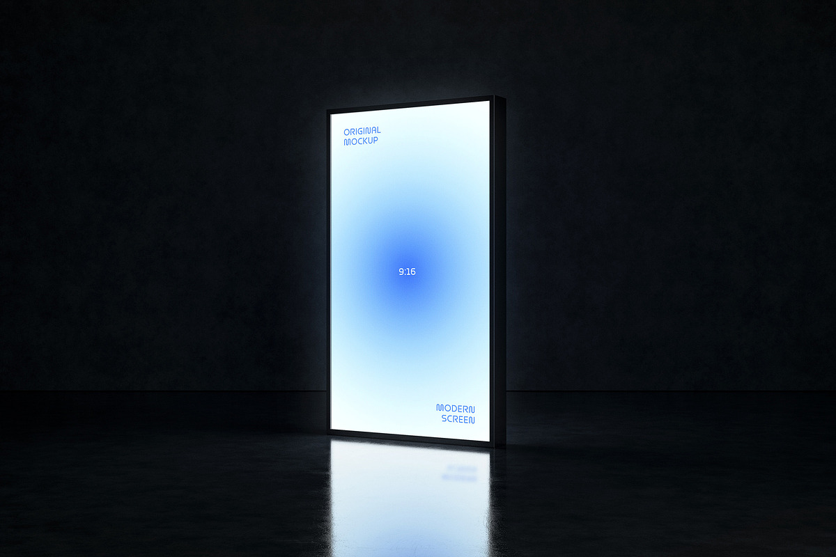 9:16 Digital Signage Screen Mockup, an Advertising Mockup by Design Squad (Photo 1 of 4)